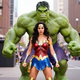 Wonder Woman Cosplaying Hulk
