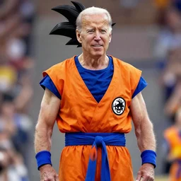 photo of Joe Biden wearing Goku's clothes