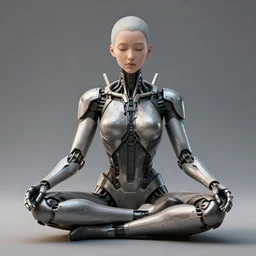 kali cyberneticpunk warrior meditating in a beautiful place, perfect face, fine details, studio lighting, subtle shadows, art by katsuya terada, photorealism, hyper realism, octane render, hyper detailed, canon eos r 3, f / 1. 4, iso 2 0 0, 1 / 1 6 0 s, medium shot, 8 k, raw, unedited, in - frame,