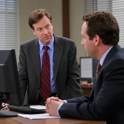 screencap from the office, dwight schrute meeting bill hader barry in dunder mifflin, hd screencap