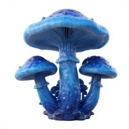 hyper detailed 3 d render. blue demon fungal fungus. iridescent textures. highly detailed fantasy science fiction painting by vrubel and chris cunningham. dark and volumetric. artstation