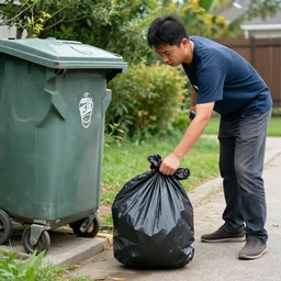he picked up trash in his spare time to dump in his neighbor's yard