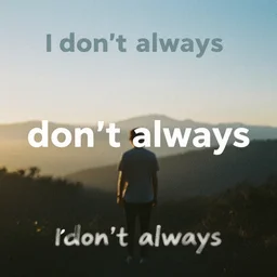i don't always