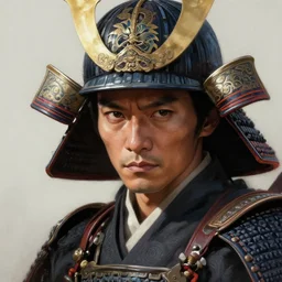 samurai warrior, close - up portrait, powerful, intricate, elegant, volumetric lighting, scenery, digital painting, highly detailed, artstation, sharp focus, illustration, concept art, ruan jia, steve mccurry