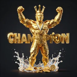 champion splashart of champion made out of gold coins