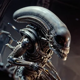 photo of the spaceship from the movie alien, analog photograph, highly detailed, very complicated