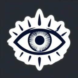 an eye logo for audio engineering company, highly detailed, stylized, vector line art