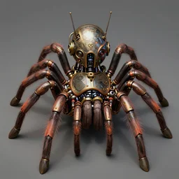 portrait shot of a steampunk robot theraphosidae, unreal engine realistic render, 8 k, micro detail, intricate, elegant, highly detailed, centered, digital painting, artstation, smooth, sharp focus, illustration, artgerm, tomasz alen kopera, peter mohrbacher, donato giancola, joseph christian leyendecker, wlop, boris vallejo