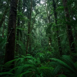 a lush rain forest