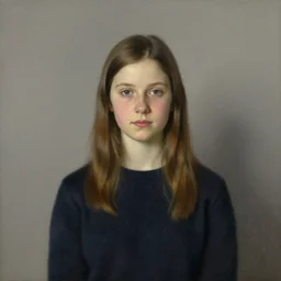 A decent young gril portrait by Andrew Wyeth. Rule of thirds.