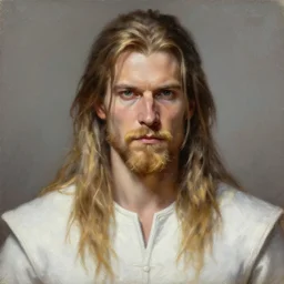 a _ fantasy _ style _ portrait _ painting _ of male, long dark blonde hair and blonde stubble, white, rpg dnd oil _ painting _ unreal _ 5 _ daz. _ rpg _ portrait _ extremely _ detailed _ artgerm _ greg _ rutkowski _ greg