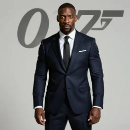 idris elba as james bond, 0 0 7, rule of thirds, concept art, poster composition
