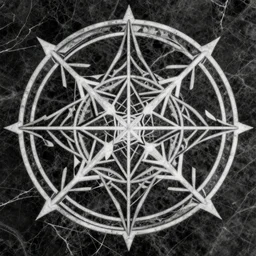 sacred geometry, occult, ritual, intricate details, marble, black white, concept art, by greg rutkowski