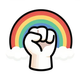 vector art | logo of a fist | pearl rainbow, outlines, textures, contrast | friendly fun soft simple polished coherent simple modern | hi - fructose, divine proportion, smooth, octane render, sharp focus, artstation, graphic design | meta design, wolff olins, |