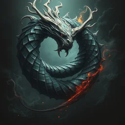 ouroboros tattoo fantasy artwork epic detailed and intricate digital painting trending on artstation by wlop octane render