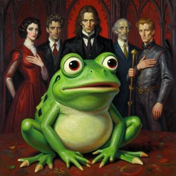 realistic detailed image of pepe the frog by ayami kojima, amano, karol bak, greg hildebrandt, and mark brooks, neo - gothic, gothic, rich deep colors. beksinski painting, part by adrian ghenie and gerhard richter. art by takato yamamoto. masterpiece