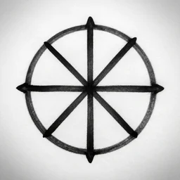 magical galdrastafir / sigil. charcoal symbol on paper. black and white