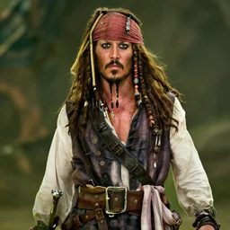 film still of john cena as captain jack sparrow in the new pirates of the carribean movie, 4 k