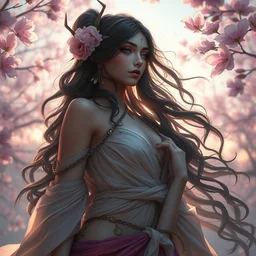 goddess of the spring twilight, highly detailed, digital painting, artstation, concept art, smooth, sharp focus, illustration, unreal engine 5, 8 k, art by artgerm and greg rutkowski and edgar maxence