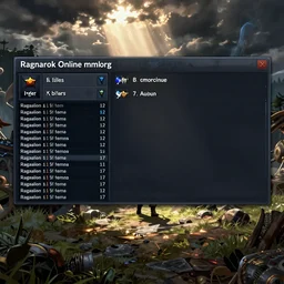 Ragnarok online mmorpg screenshot with attributes window