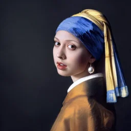 Batman as the girl with the Pearl earring