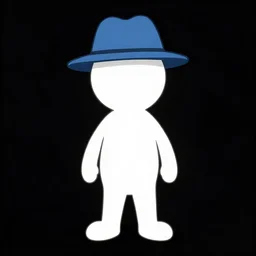 stickman with hat black background 8 k n - 9