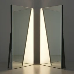 two endless mirrors standing in front of each other refracting each other recursively, 4 k, detailed photo, natural lighting, cinematic lighting, global illumination