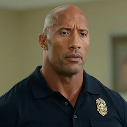 film still close up shot of dwayne johnson as inspector clousea. photographic, photography
