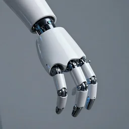 close - up shot of attached cybernetic prosthetic hand, photorealistic, 8 k