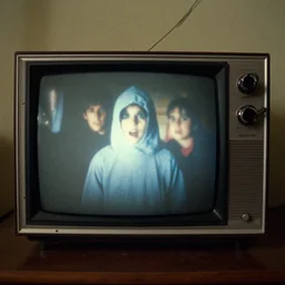 photograph of a tv from the movie poltergeist