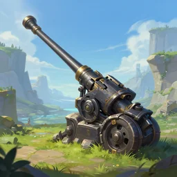 living artillery concept art, digital illustration, trending on artstation, epic composition, scenic background, 8 k uhd, masterpiece, league of legends splash art, highly detailed, perfect lineart