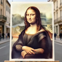 a portra 800 street photo drawn by Leonardo da Vinci