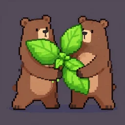 b is for basil assaulted by bears, pixel art