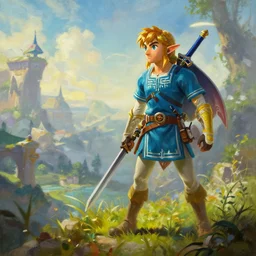 legend of zelda if it was in league of legends, artstation, 4 k, hdr, beautiful oil painting