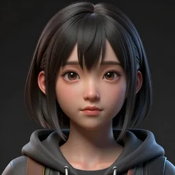 clothed, worksafe. cgsociety, by wlop, ilya kuvshinov, krenz cushart, greg rutkowski, trending on artstation. zbrush sculpt, octane, maya, houdini, vfx. close - up face of a cute young anime japanese filipino girl. cinematic dramatic atmosphere, sharp focus, soft volumetric studio lighting.