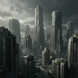dystopian totalitarian regime concrete megacity, depressing, artstation