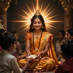 greedy kid hiring people at Hindu ashram, getting paid less than the people that he hires
