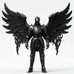 portrait of a resurrected black knight, huge symmetric wings, covered in black flames, dark fantasy, hyper detailed, smooth, sharp focus, digital illustration, by frank franzzeta, rossdraws, sakimichan