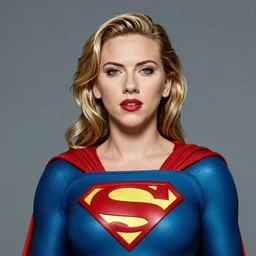 frank frazetta portrait of scarlett johansson as superman