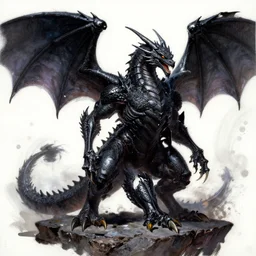 Graffiti Spraypaint the black dragon bahamut concept art by frank frazetta simon stalenhag greg rutkowski andrew wyeth niel welliver peter doig robert rauschenberg mark ryden