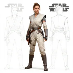ryan church concept art sketch star wars rey character reference sheet
