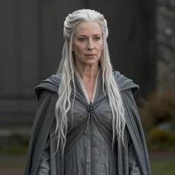 helen mirren as galadriel, mucha style,
