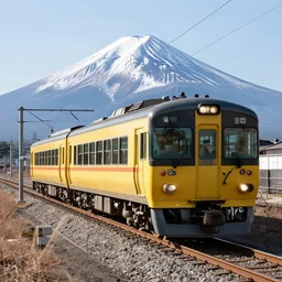 jnr class d 5 1 train travelling by mount fuji