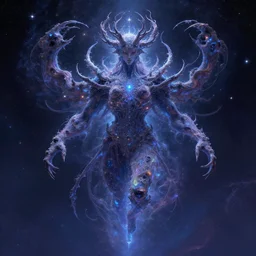 yggdrasil as an enormous sentient deity of the stars made of exotic matter, in hyperbolic space, a dnd illustration of an esoteric concept by cgsociety and james gurney, artstation, hdr, rtx, iridescent