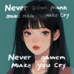 never gonna make you cry, digital art