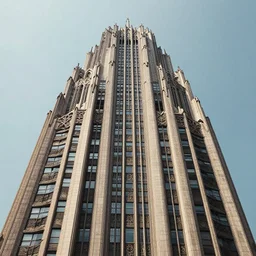 gothic art Nouveau art deco skyscraper futuristic architectural photograph