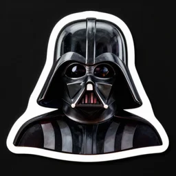 symmetrical die cut sticker, darth vader