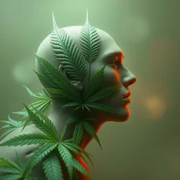 marijuana leaf profile picture, smooth, artstation, digital illustration by ruan jia and mandy jurgens and artgerm and wayne barlowe and greg rutkowski and zdislaw beksinski, and adi granov, cinematic