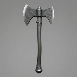 digital artwork, front view of a war axe. trending on artstation. zbrush, pbr, sculpt, unreal engine 5, concept art, gaming. 8 k