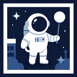 simplified graphic design poster for space tourism, modernism, bold colors